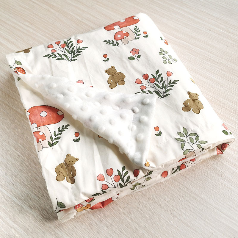 couverture-bébé-Dodo-Land-polyester-blanc-fleuri