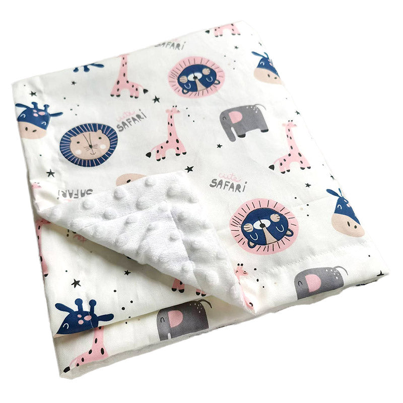 couverture-bébé-Dodo-Land-polyester-blanc-safari