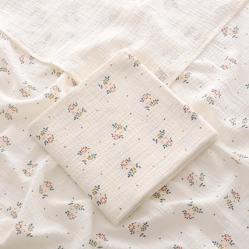 couverture-bebe-PetitChene-coton-floral-beige