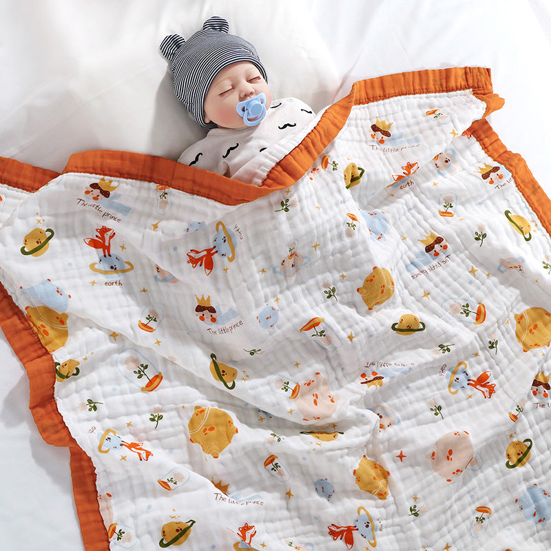 couverture-bebe-SweetToon-coton-blanc