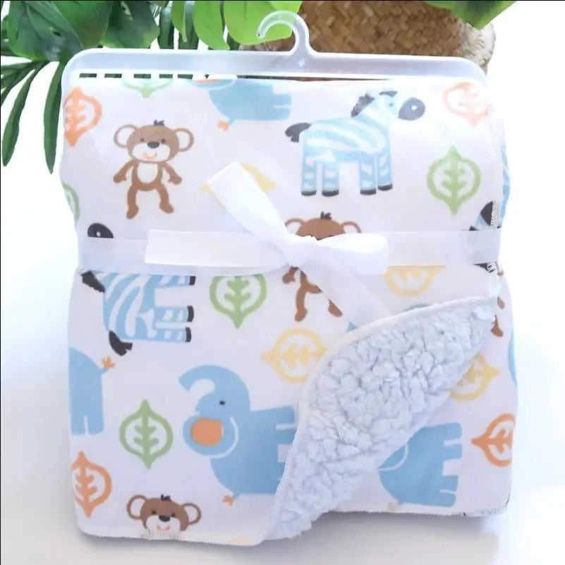 couverture-bebe-Toon-calin-polyester-bleu-fleuri