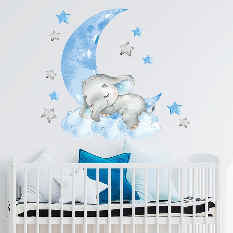 BabyElephant™ - Autocollants muraux pour chambre de bébé | bébé - Bebe prestige