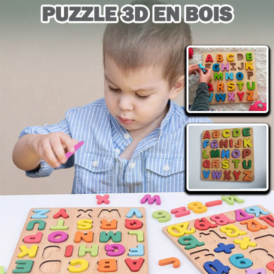 Le petit crack™ - Puzzle 3D en bois- Jouet d'éveil