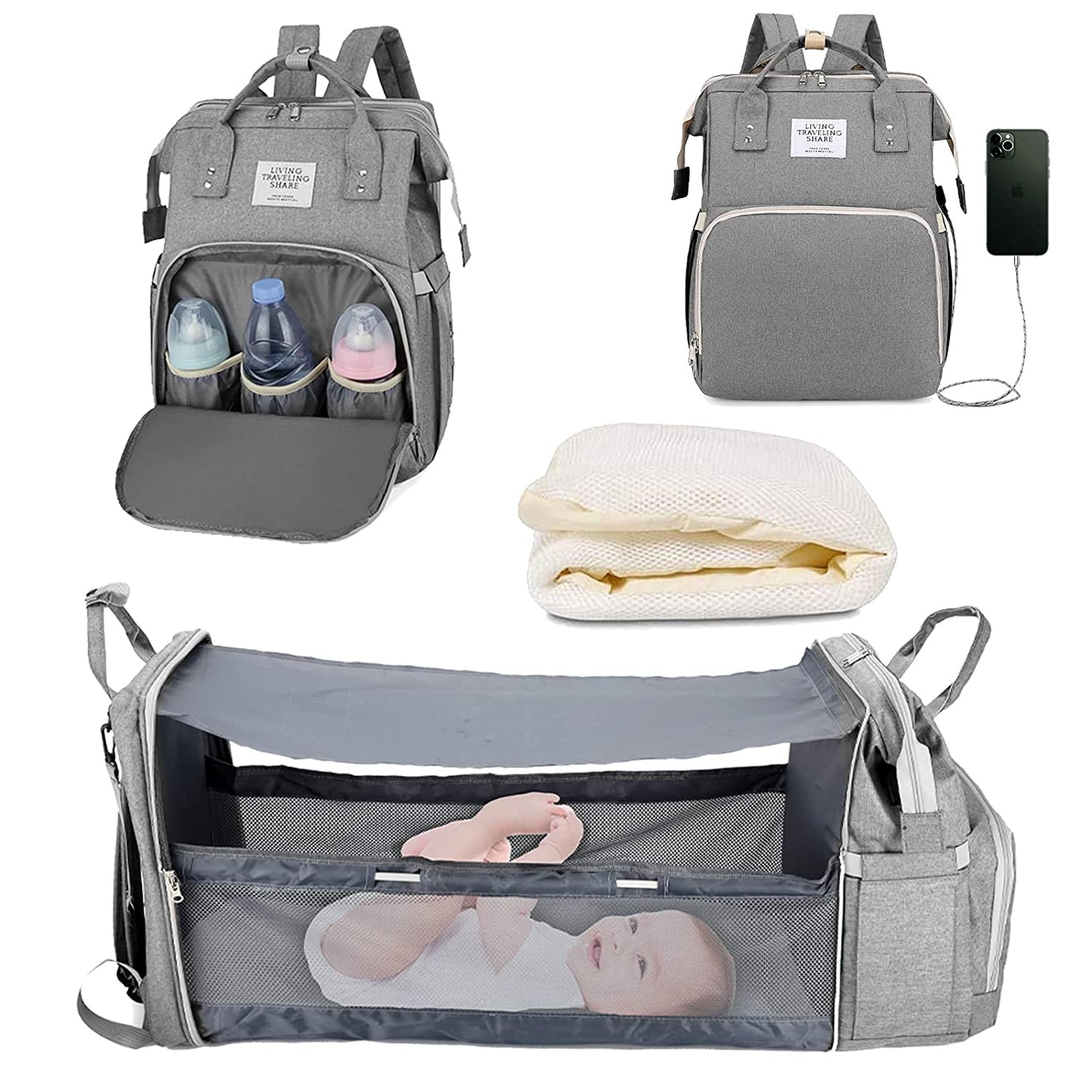 Sac à langer portatif | Berceau de voyage BabyNappy™ - Bebe prestige