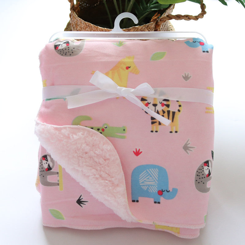 couverture-bebe-Toon-calin-polyester-rose-fleuri-colorie